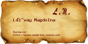Lévay Magdolna névjegykártya