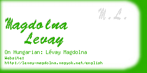 magdolna levay business card