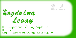 magdolna levay business card
